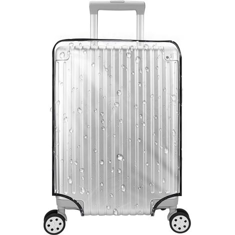Funda para maleta, funda transparente de PVC para maleta, funda lavable e impermeable para equipaje, funda para maleta con ruedas a prueba de polvo y arañazos.