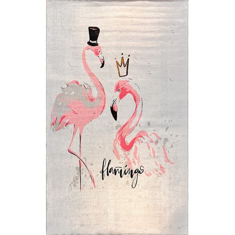Tappeto per Bambini - (290x200 cm) - Flamingo  Rosa