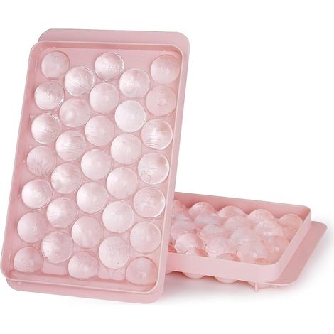 Moule à glaçons ronds, moule à glaçons sphériques pour congélateur, mini moule à glaçons ronds (1,2 po x 66 pièces) (1/5)
