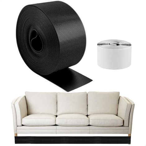 Bloqueador de juguetes para sofá, bloqueador de juguetes para muebles de 6 m x 5 cm con cinta adhesiva para sofás, debajo de la cama, armarios y mesas, color negro, 1 unidad. (1/5)