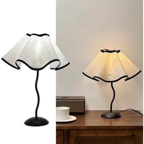 Lampe de chevet LED – Dimmable – Abat-jour petal – 3 couleurs – 13 W – Bureau et chambre – Moderne (1/5)