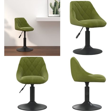vidaXL Tabouret de bar Vert clair Velours (1/5)