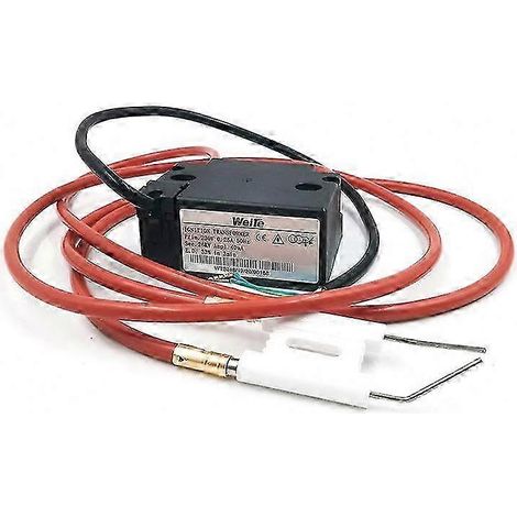 Câble d'allumage à électrode céramique compatible avec les transformateurs d'allumage par impulsions 230 V pour les réchauffeurs et brûleurs à mazout. (1/5)