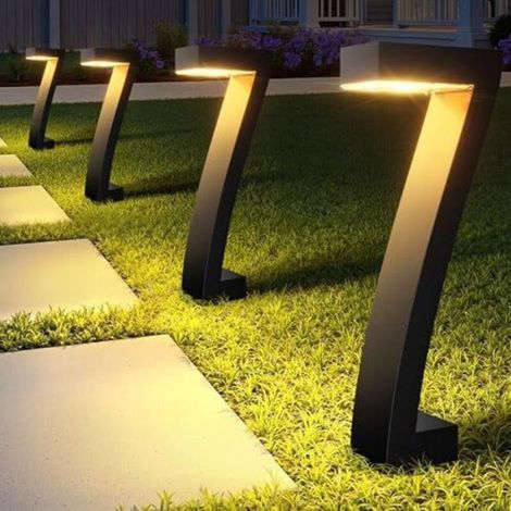 Lot De 4 Lampes Solaires D'Extérieur Pour Jardin, Étanches, Avec Allumage/Extinction Automatique, Lumineuses Et Compatibles (1/2)