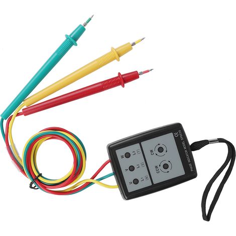Indicateur de séquence de phases numérique SP8030 avec avertisseur sonore à LED, compteur de séquence de phases, 60-600 V CA (1/5)