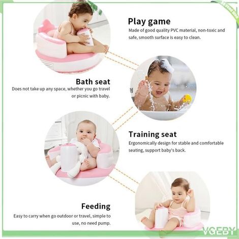 Fafeicy chaise de sécurité pour bébé Chaise gonflable pour bébé, canapé Portable pour enfants, siège puericulture d'eveil Bleu (1/5)