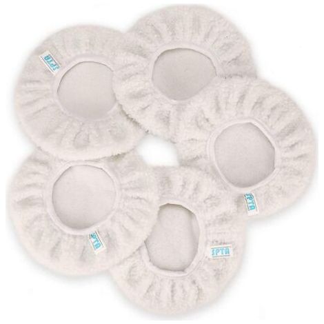 Lot de 5 bonnets de polissage en microfibre 230-250 mm – Performance accrue pour polisseurs de voiture – Résistants au lavage