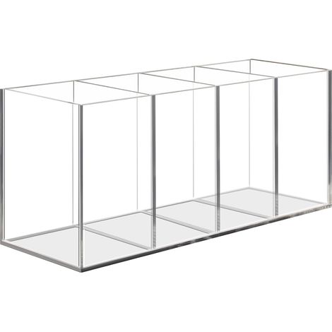 Stifthalter aus vier Mesh-Acryl  Büroorganisation und Aufbewahrung  Desktop-Aufbewahrungsregal (transparent, 23,5  6,5  9 cm) (1/4)