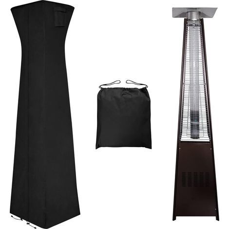 Easy-Going Housse de protection pour lampe de poche pyramide avec fermeture éclair et sac de rangement, housse imperméable pour chauffage d'extérieur résistante à la poussière, aux UV et au vent (1/5)