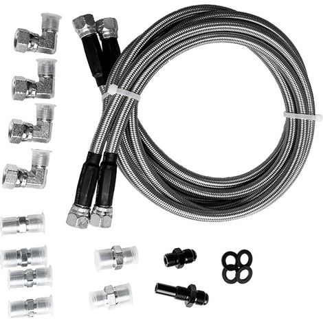 Braided transmission cooler hoses suitable for Chevrolet 1996-2021 TH400 4L60E 4L80E (1/4)