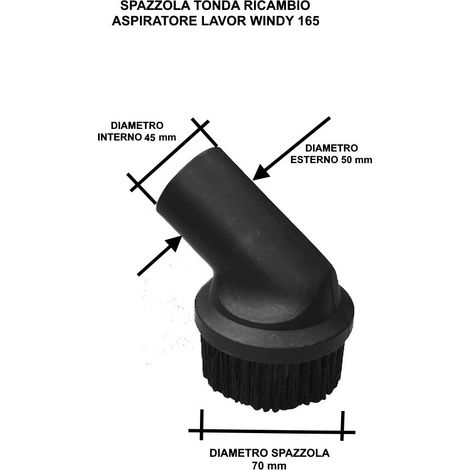 BOCCHETTA ASPIRAZIONE A PENNELLO TONDO D.40 mm COD. 00080-01932 PER LAVOR WINDY 165 PF/IF