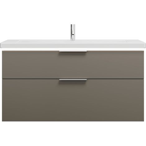 burgbad Eqio lavabo en céramique avec meuble sous-lavabo et