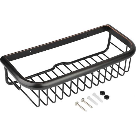 Support Savon Murale - Porte-Savon En Laiton Noir - Panier Carré Pour Salle De Bain - 1 Pièce (1/5)
