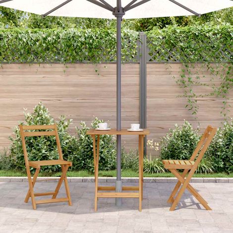 vidaXL Klapptisch Garten 60x60x75 cm aus solidem Akazienholz