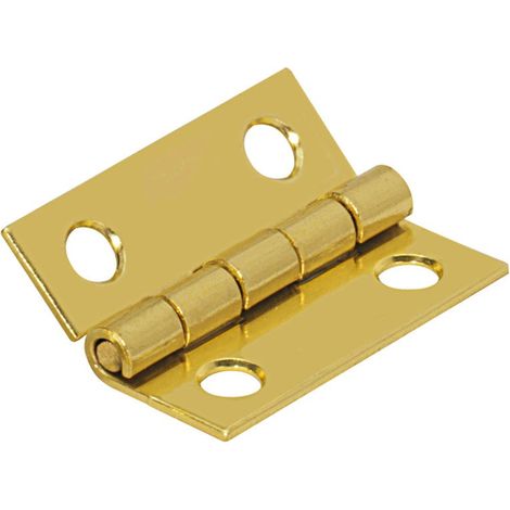 Lot De 2 Charnières Universelles Laiton Pour Meuble, L.70 X L.40 Mm
