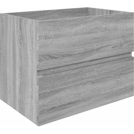 vidaXL Waschbeckenunterschrank Sonoma Grau 60x38,5x45 cm aus Holzwerkstoff