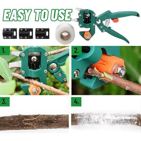 Ciseaux De Greffage - Acier SK5 Et Alliage Aluminium PVC - Pour Branches De 0 3 À 1 Cm - 6 Pièces (1/5)