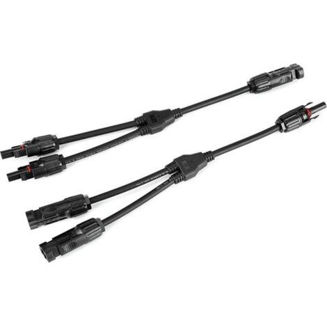 Connecteur Y Photovoltaïque - 1 Paire F/M/M et M/F/F - IP67 - Résistant UV - 1000 V - 30 A - Pour Câbles PV 4 mm² - 1 Unité (1/5)