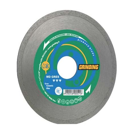 DISCO DIAMANTATO A CORONA LISCIA MD GRES GRINDING  MM 115X22,2 H.MM 1,6