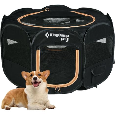 Parc pour Chiot Pliable 74 cm, Enclos pour Petit Chien Taille,S (1/5)