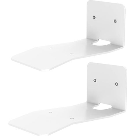 (Lot de 2, blanc) Supports muraux pour haut-parleurs, supports muraux métalliques, accessoires Era300 (1/2)