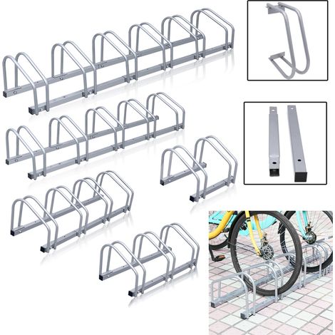 Einfeben – Râtelier à vélos en acier galvanisé pour 4 vélos – Fixation au sol – Antirouille – Dimensions 101x32x26cm – Pour pneus jusqu'à 55mm