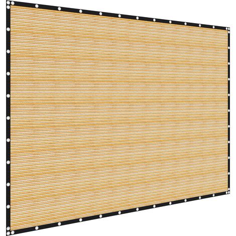 Mophorn Toldo de sombra 366 x 610 cm con tela HDPE de 160 g/m², ojales de acero inoxidable y 30 bridas incluidas. Ideal para proteger áreas exteriores como patios, jardines y terrazas. Color beige. (1/5)