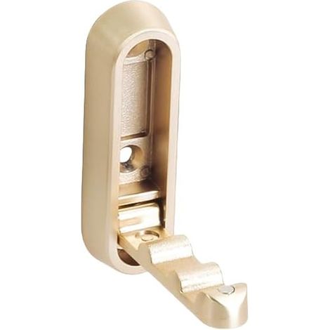Magnetischer und klappbarer Wandhaken, verdeckter Stauraum, robuste Zinklegierung, Gold (abgerundete Ecken - gebürstetes Gold)
