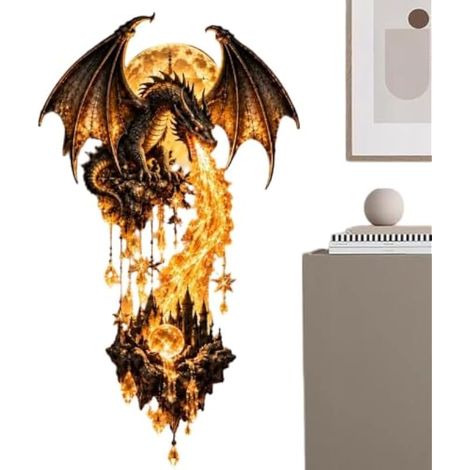 Générique Applique Murale Dragon Lumineuse Lampe 2D Gothique À Lueur Chaude (1/5)