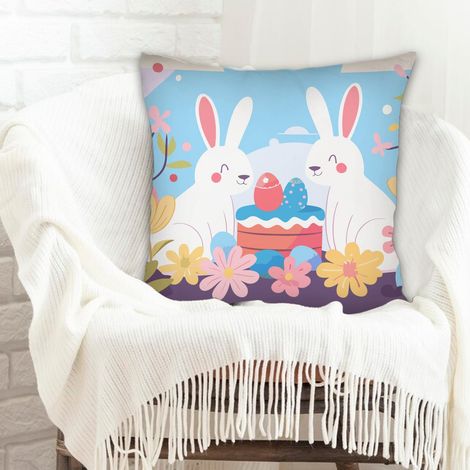 Housse de coussin décorative salon à fermeture éclair invisible pour la Saint-Valentin, la Fête des Mères, la Fête des Pères, l'Action de grâce, Noël (1/5)