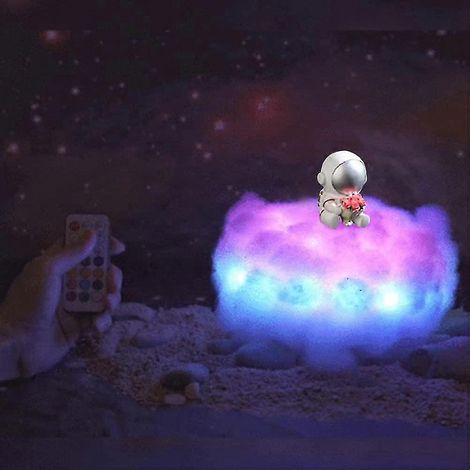 Astronaute Fleur Télécommande, Lumière Astronaute Nuage Colorée LED