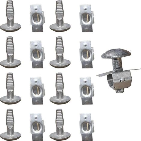 XEPHO Ensemble de 10 Clips de Protection en Alliage d'Aluminium pour Sous-Plateau Moteur, Vis de Fixation de Capot, Rechangement Vis Compatible avec Peugeot Citroën 206 207 406 407 806 807