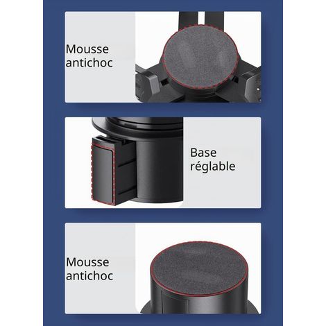 Porte-gobelet de voiture 2-en-1 et extenseur, organisateur de porte-gobelet de voiture pivotant à 360 degrés, support de porte-gobelet réglable et extensible pour voiture (1/5)