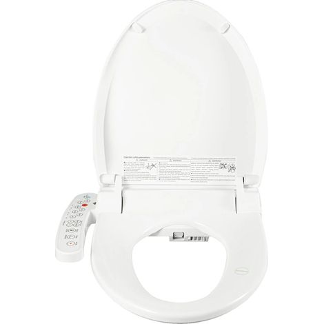 Tapa de inodoro con bidé, asiento calefactable, doble boquilla, 220 V, enchufe europeo. (1/2)