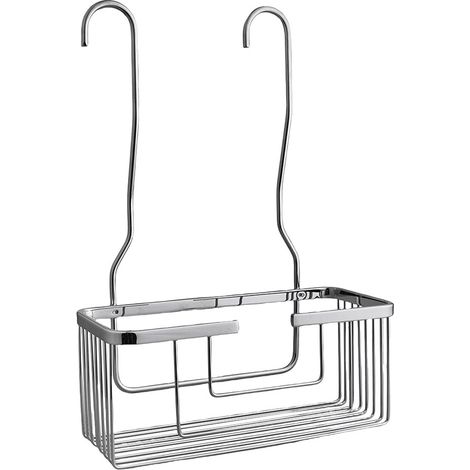 Kibath Portagel con ganchos SOL rectangular acabado cromo brillo fabricado en acero inoxidable