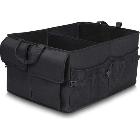 Organizer of Trunk of Car, Organizer of Trunk of Car Foldable Bag of Car Storage with Adjustable tray of Storage Portable and Bracket for Car, waterproof- (1/5)