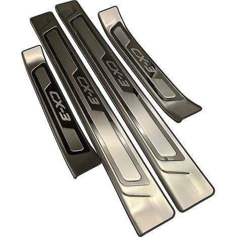 Seuil de porte pour Mazda CX-3 2014-2024 - Protection de seuil de porte - Pièces automobiles (Taille unique, argent) (1/5)