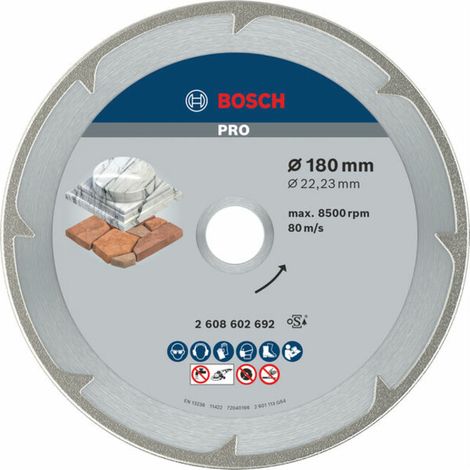 Bosch - Disque à tronçonner diamanté pour marbre 180x22,23 mm 2608602692 (1/5)