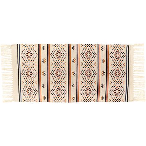 Alfombra puebla algodón poliéster viscosa otras fibras estampada 45x90 cm - multicolor - Tendance (1/3)
