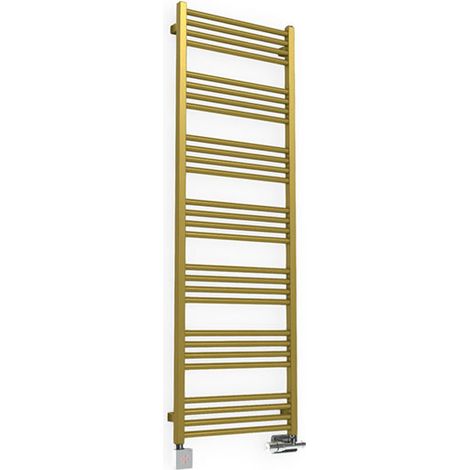Sèche-serviette mixte doré de 1380mm de haut et 500mm de large - 587 Watt - FIO1380/500V2BRA