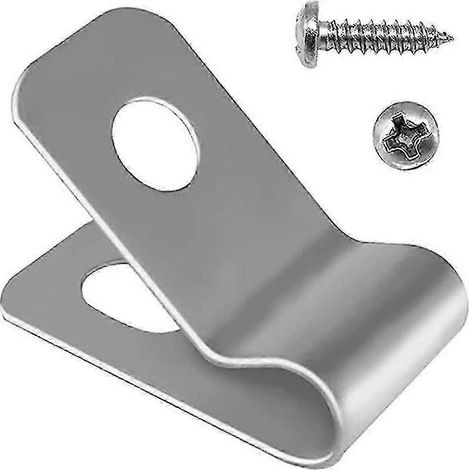 100 clips de clôture agricole en acier inoxydable, vis incluses (1/5)