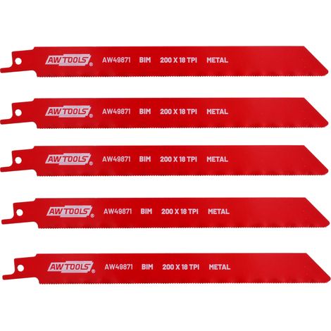 Awtools brzeszczot bim do piły szablastej 200mm 18 z/cal /5szt /metal (1/3)