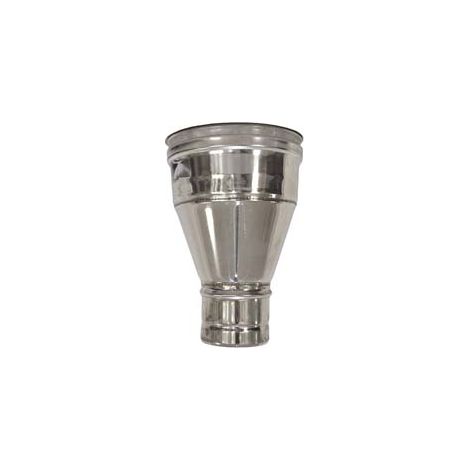 AUMENTO PER TUBO ACCIAIO INOX AISI 304 F/M MONOPARETE SPESSORE MM.0,5  F ø mm.80 M ø mm.100