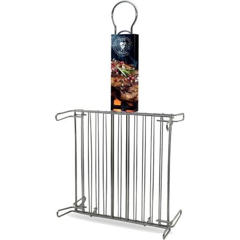 Grille de barbecue - JUANIO - JUANIO - Acier - 25 x 25 cm - Double sur pieds, anti-rouille (1/3)