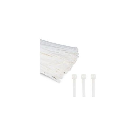 500 pièces d'attaches de câble professionnelles 200 x 2,5 mm Poignée d'attache de câble couleur blanc, résistante à la température (1/5)
