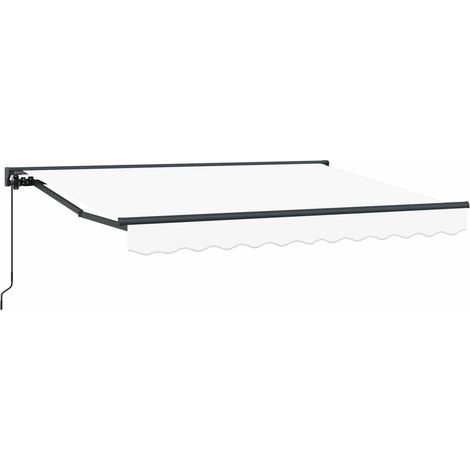 vidaXL Auvent rétractable manuel Blanc 2,5 x 2 m