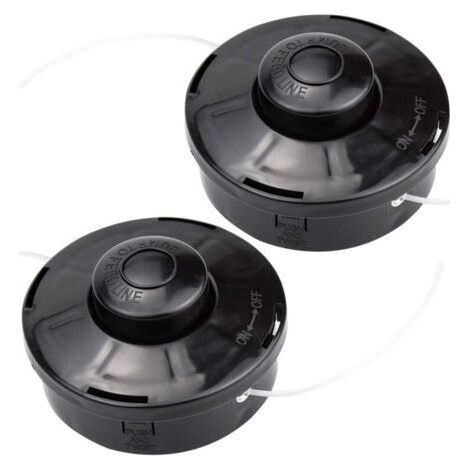 Set of 2 Universal Brushcutter Heads, A6481 Nylon Replacement Spool for Brushcutter Trimmer Cutting Head M10 x 1.25 for Petrol and Gasoline Brushcutters - Karteo (1/5)