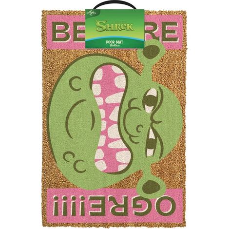 Pyramid SHREK GP2510059 Zerbino in Coir con Design Beware Ogre della Serie Shrek 60 X 40 CM colore Verde