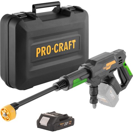 Idropulitrice a batteria Procraft CW20bb 20 V 30 bar 180 l/h Brushless + 1x batteria 2,0 Ah + valigetta - senza caricabatteria
