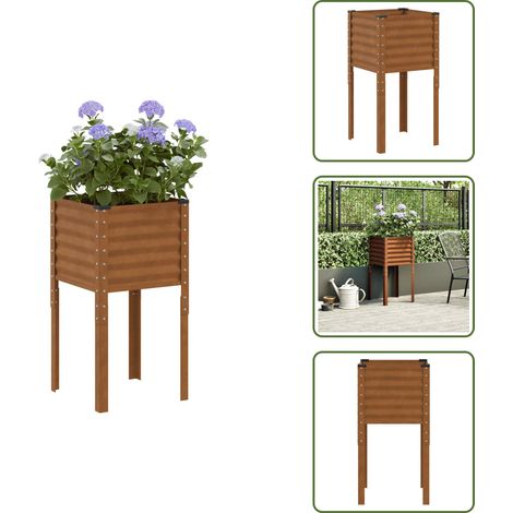 vidaXL Pflanzkübel 45x45x88 cm Wetterfester Stahl (1/5)